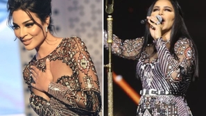     Ahlam's pictures playing in his second concerts in Saudi Arabia with the same dress Nadine Najim